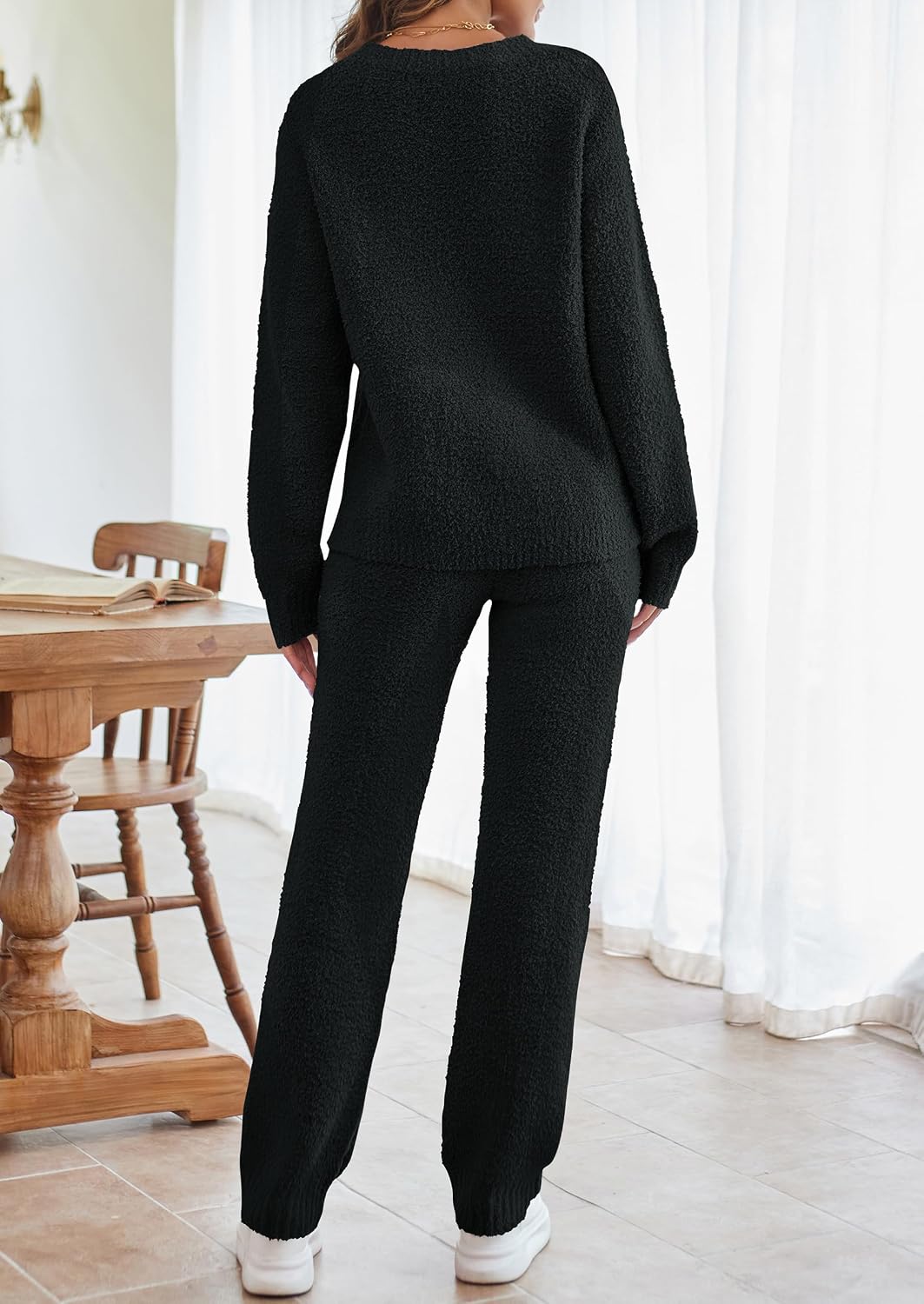 Detalle 2 de MEROKEETY Women's Fleece Lounge Set