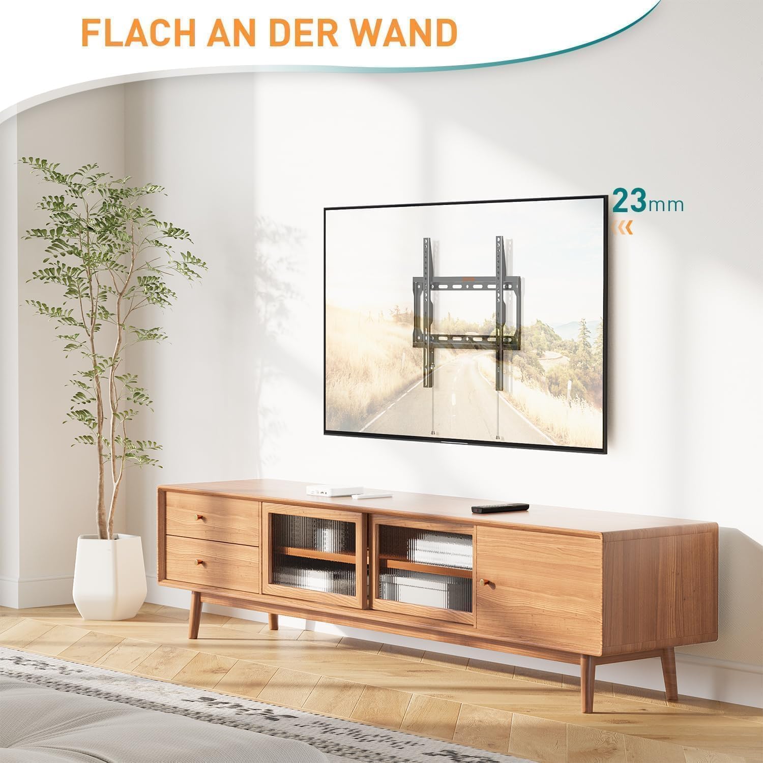 Thumbnail 1 de ELIVED EV3035 feste TV-Wandhalterung (Ultra Slim) für 26–60 Zoll, VESA bis 400x400, bis 45 kg