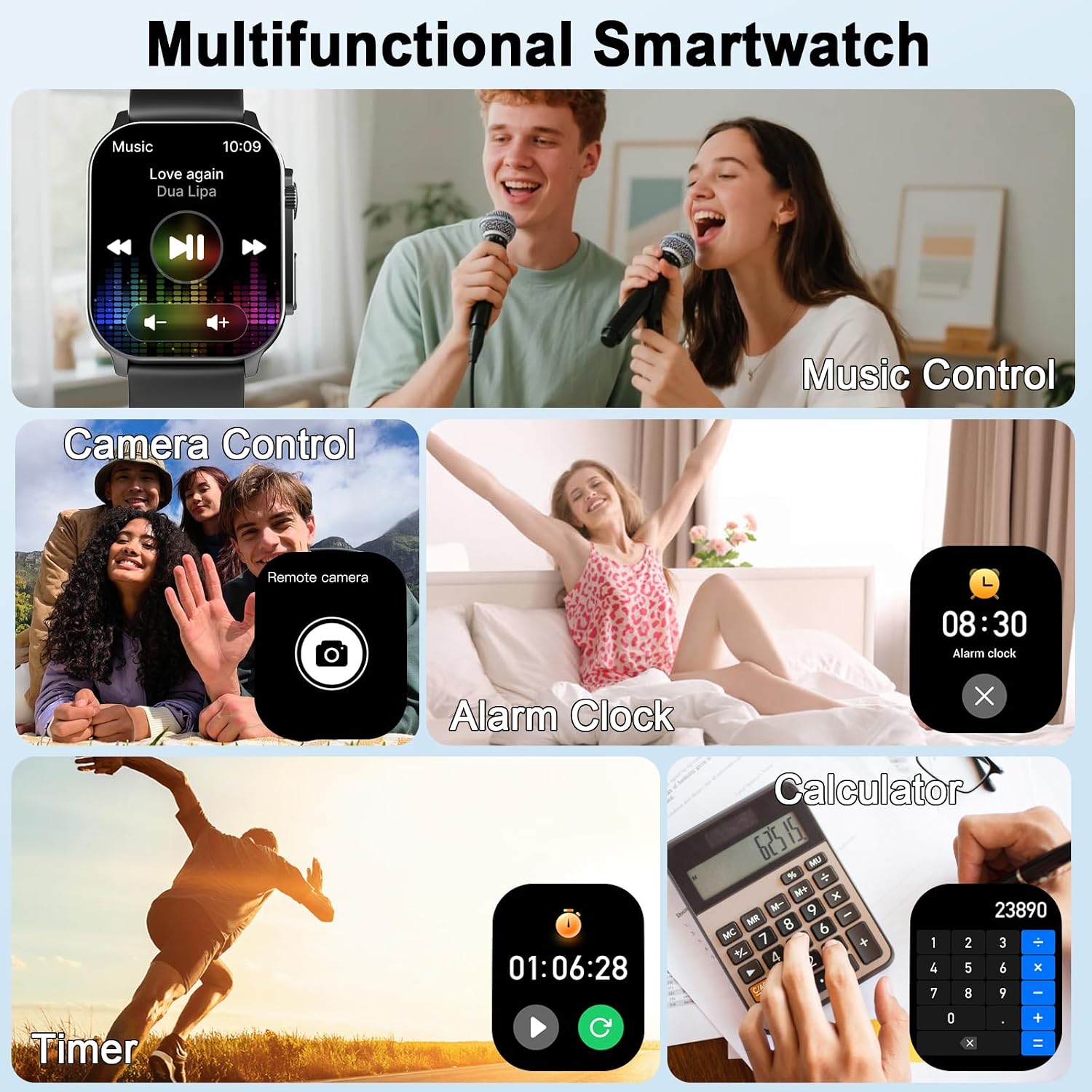 Thumbnail 6 de Smart Watch for Men with 2.01" AMOLED Curved HD Screen and 24/7 Health Tracking