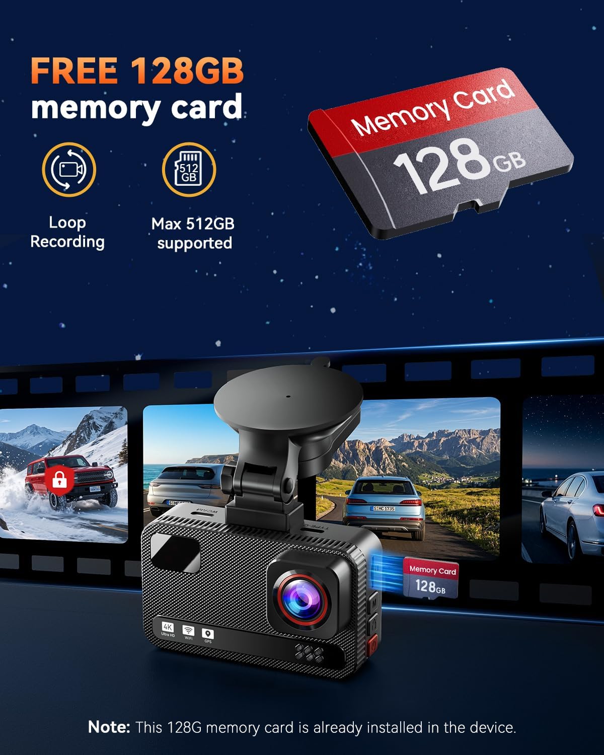 Thumbnail 5 de Dual Dash Cam 4K+4K