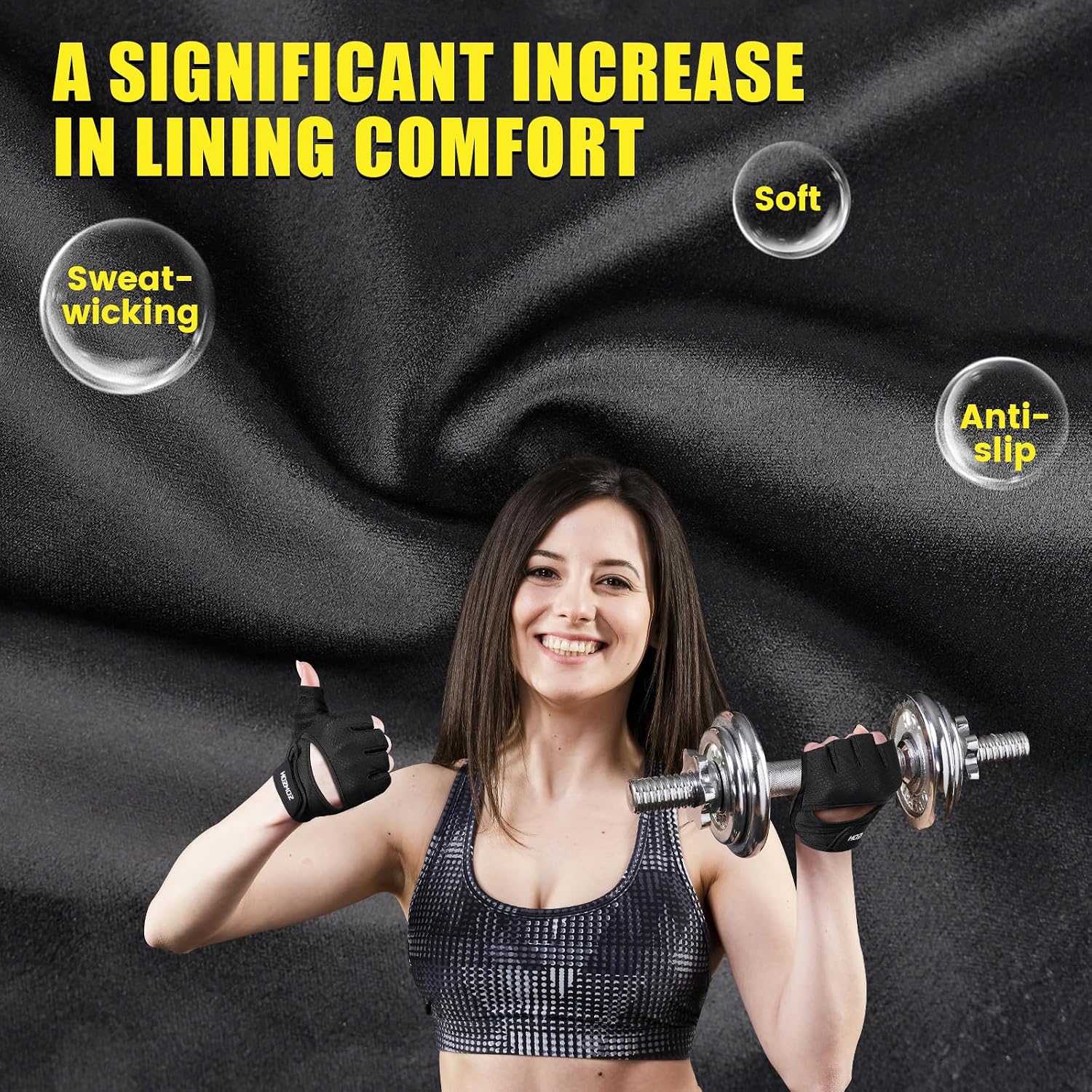 Thumbnail 4 de HOZMOZ Ventilated Workout Gloves with 6mm Padding and Full-Palm Grip