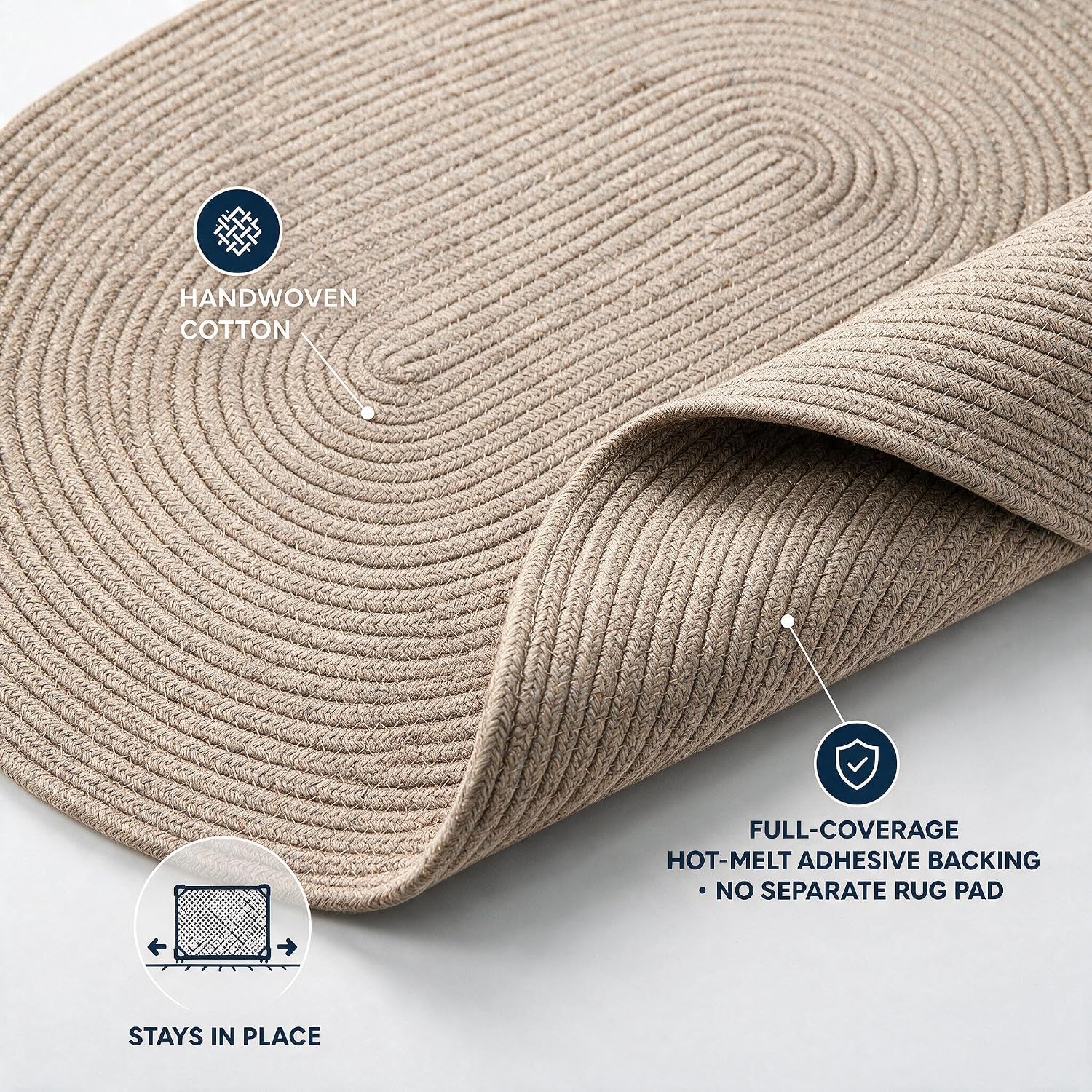 Detalle 2 de JMvicyroam Cotton Door Mat, 16 x 29 in