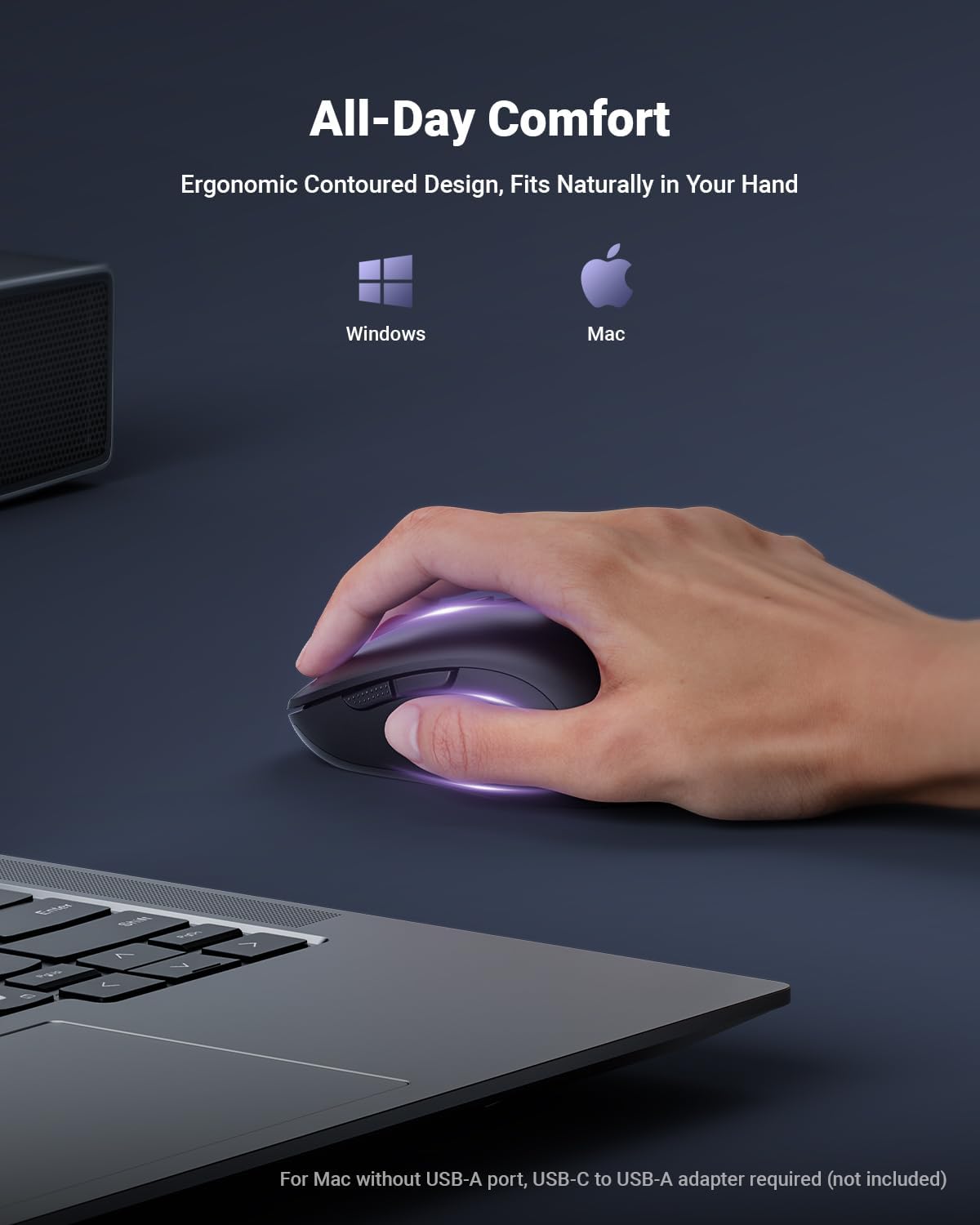 Detalle de wegear USB Wireless Mouse for Laptop PC Mac with 6 Buttons and 4000 DPI