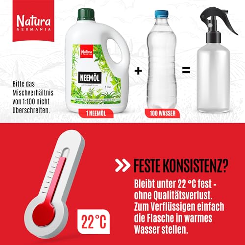 Thumbnail 7 de Natura Germania Neemöl 500ml – Mit Waschnussextrakt, Sprühflasche & Messbecher