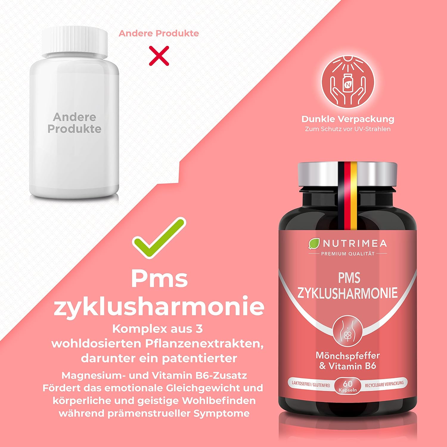 Detalle de Nutrimea PMS ZYKLUSHARMONIE 60 Kapseln 💊
