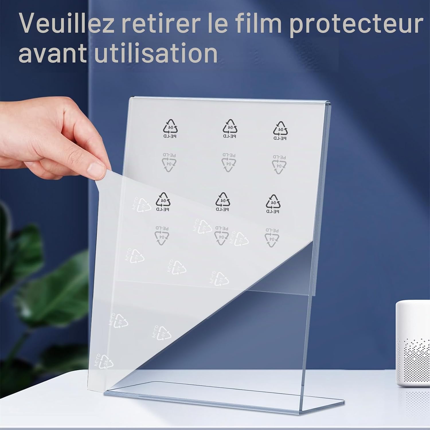Detalle de Fhintory A4/4Pcs présentoir A4-displaystandaard, transparant acryl, 4 stuks