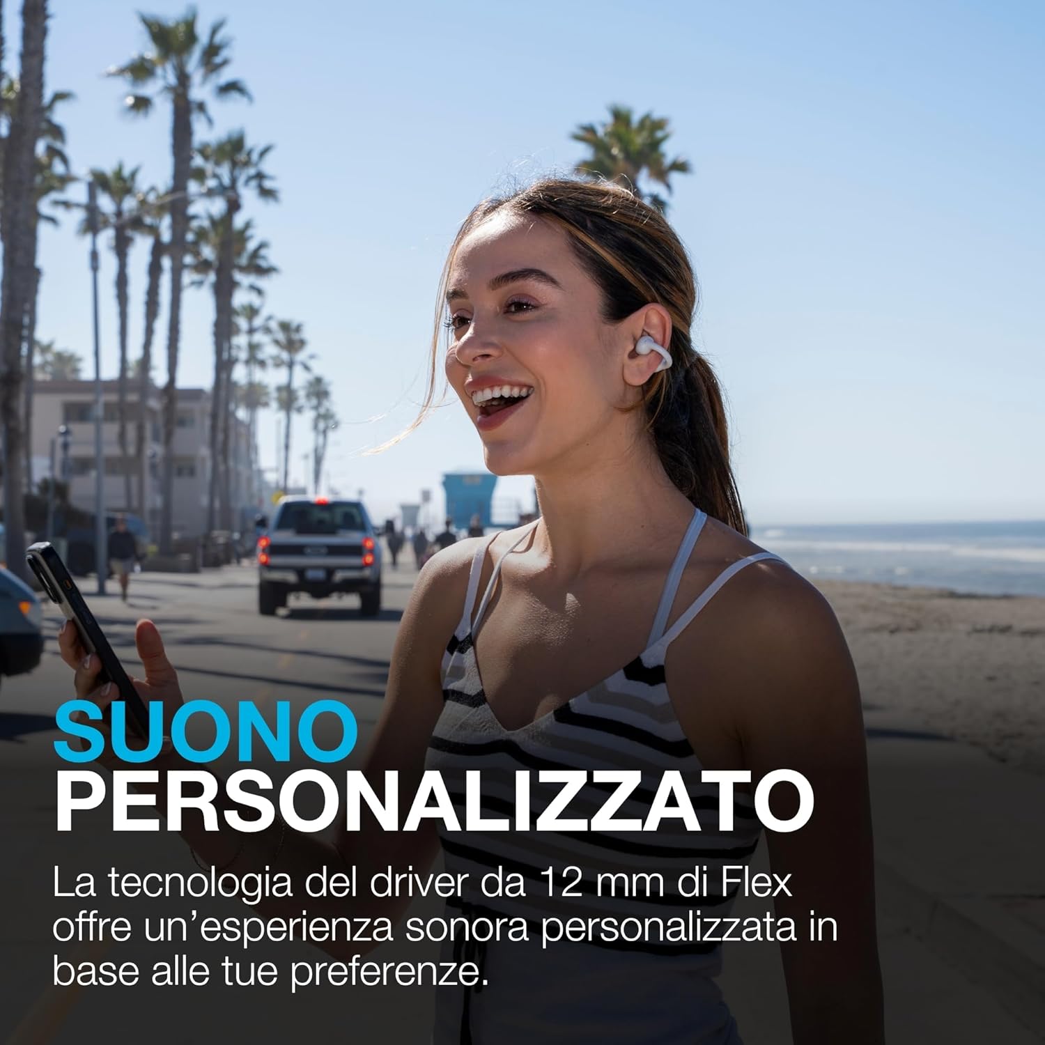 Thumbnail 2 de JLab Flex Cuffie Open Ear Wireless: Auricolari con Clip, Bluetooth Multipoint e Personalizzazione App