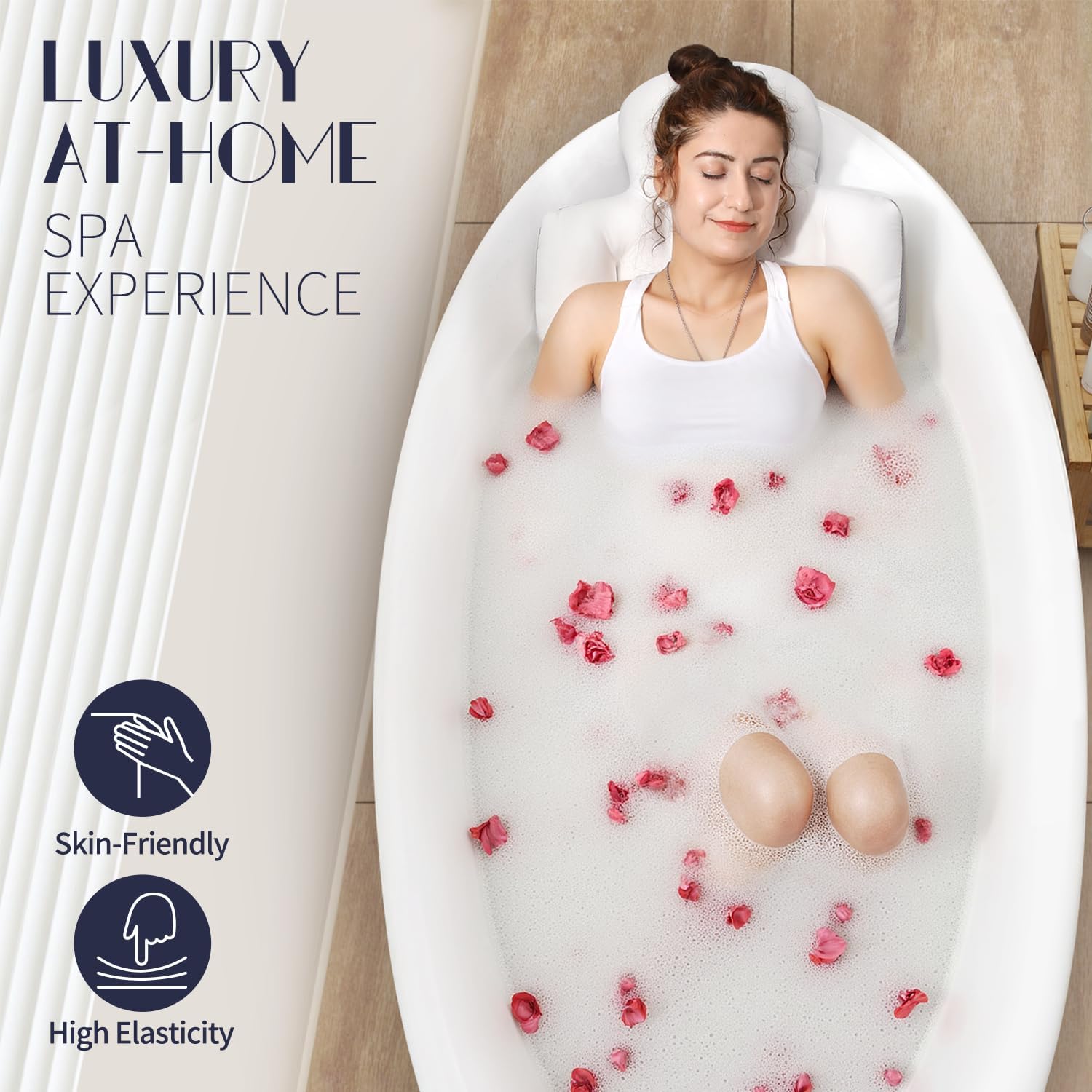 Detalle 2 de Full Body Bath Pillow 51" x 16" for Tub