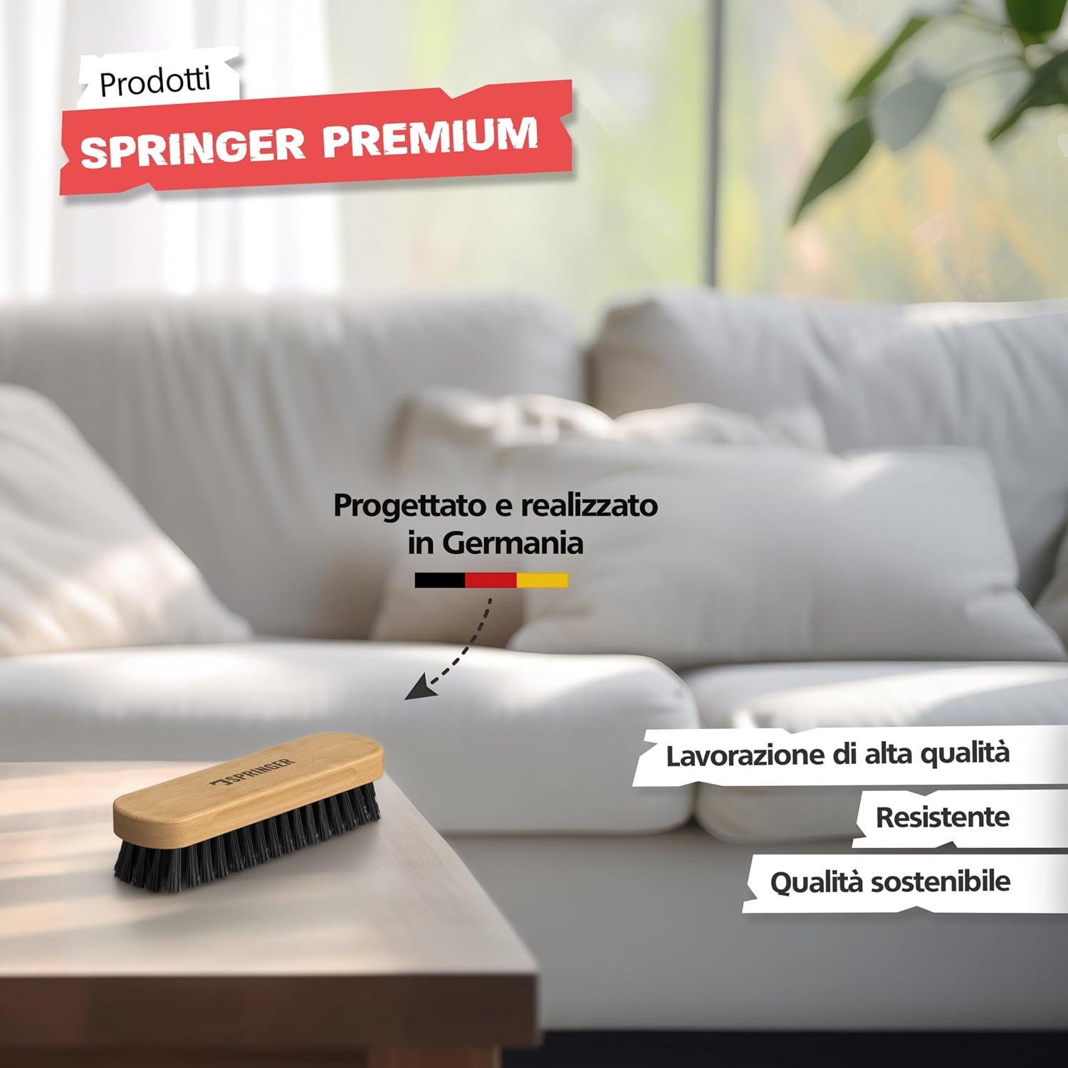 Detalle de SPRINGER ZX4000 - Spazzola per la pulizia dei tessuti: robusta, made in Germany