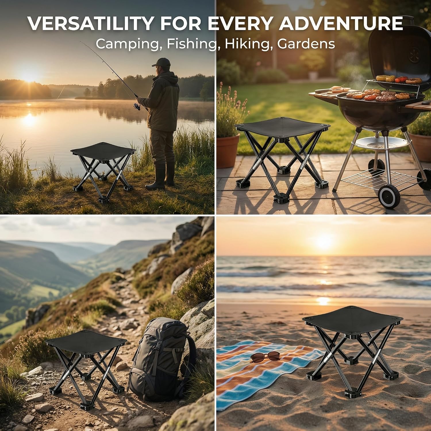 Thumbnail 6 de HOUSLUX Folding Stool: Compact, Stable Seating for Outdoors and Indoors