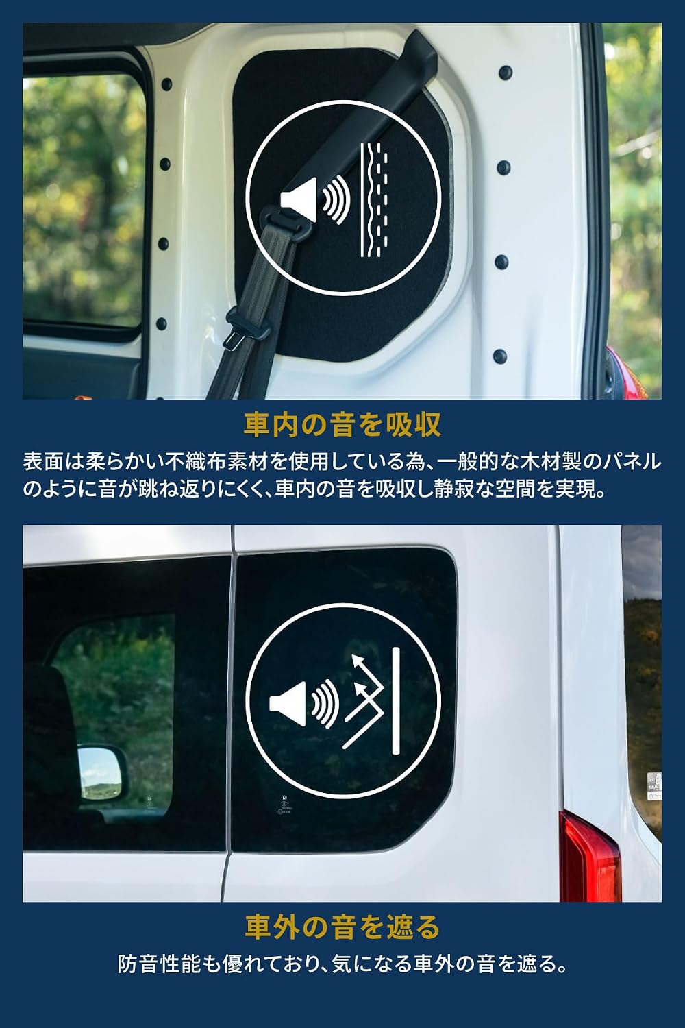 Detalle de ダートフリーク ミグラトレイル G6319 N-VAN専用ブラックシェード、断熱・防音・はめ込み式