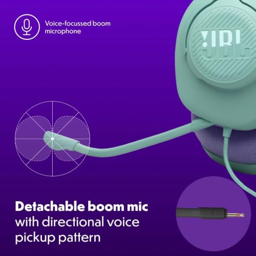 Thumbnail 4 de JBL Quantum 100M2, cuffie gaming over-ear cablate ciano con microfono rimovibile