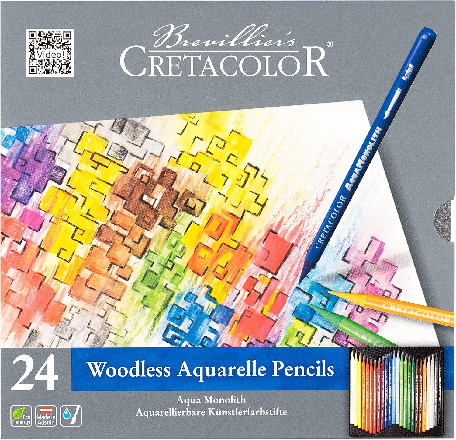 Thumbnail 2 de Cretacolor Aqua Monolith CRETACOLOR 250 24 - kredki akwarelowe, 24 kolory