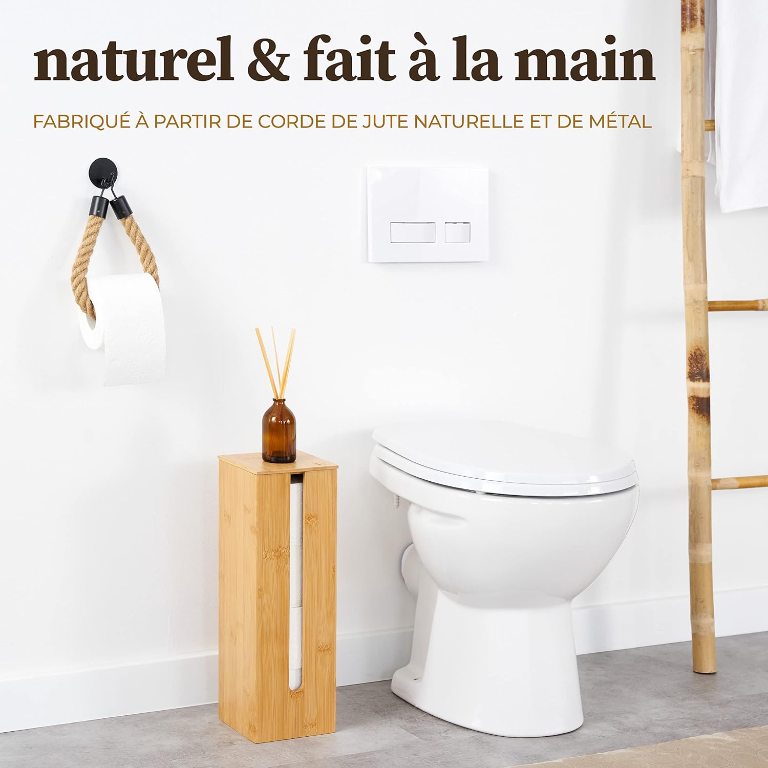 Thumbnail 4 de HENNEZ Porte Papier Toilette mural noir 🧻