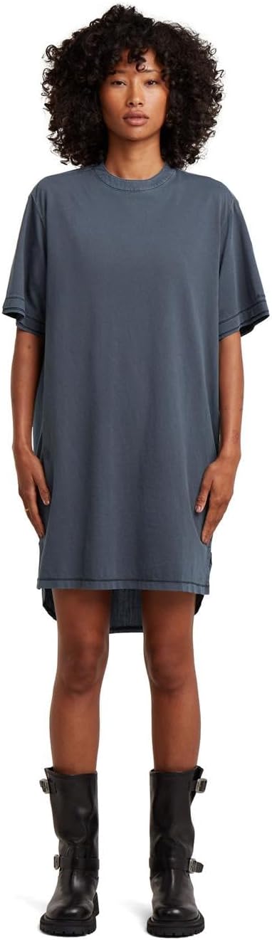G-Star Woven Mix Washed Jersey Dress WMN Dress Femme – Robe courte bleu taille L