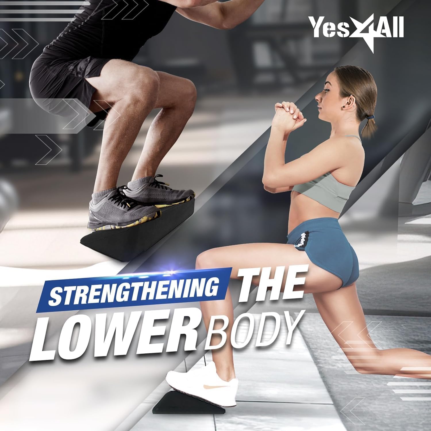 Thumbnail 6 de Yes4All ゴム製ふくらはぎストレッチャー スラントボード 23°・52°調整 滑り止め加工