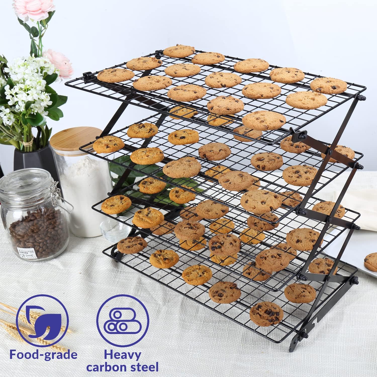 Thumbnail 5 de Geesta Collapsible Cooling Rack 4-Tier 🍪