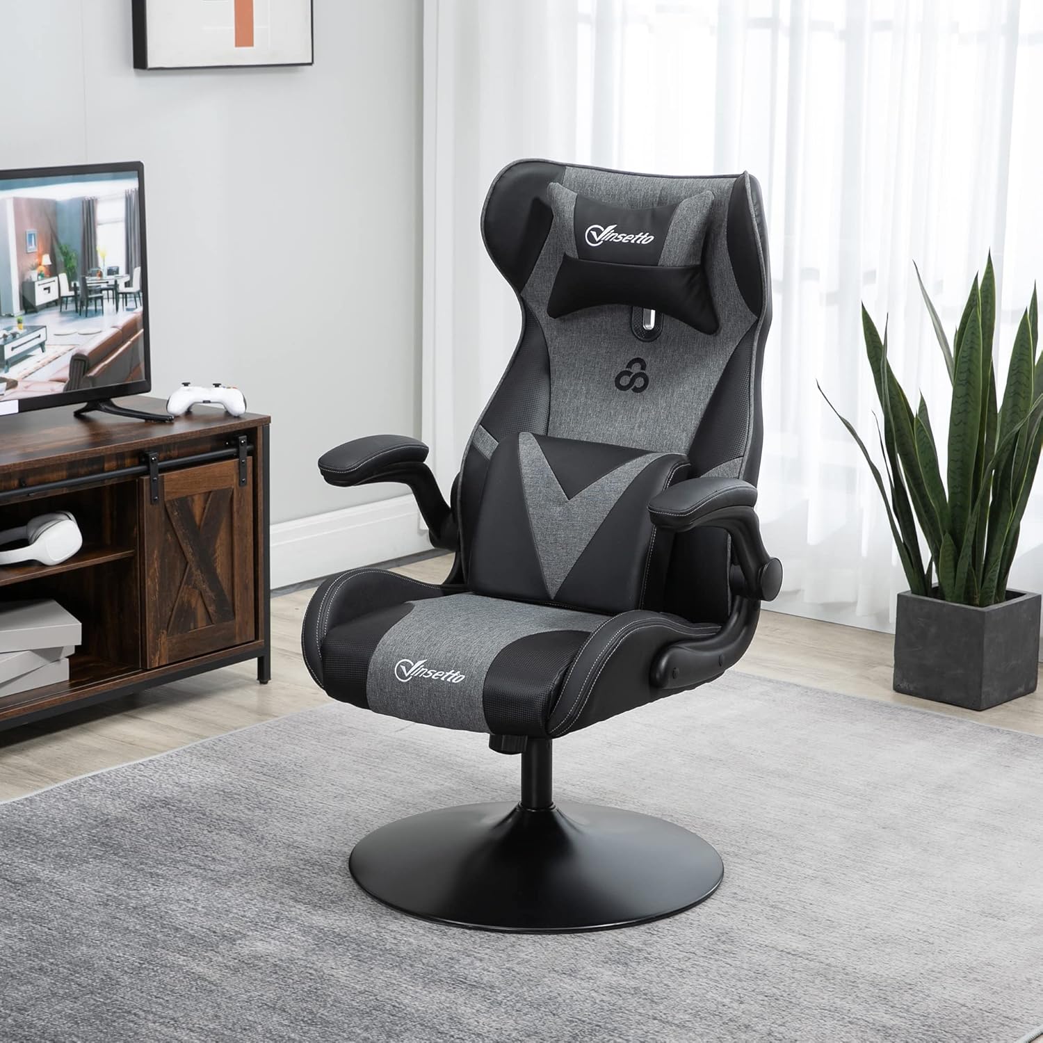 Detalle de Vinsetto Chaise de Gaming Ergonomique — Confort et ajustements pour longues sessions