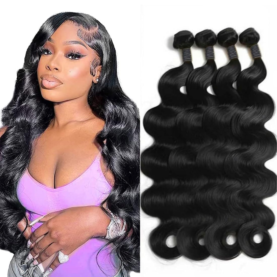 Thumbnail 6 de Human Hair Body Wave Bundles, 18-Inch