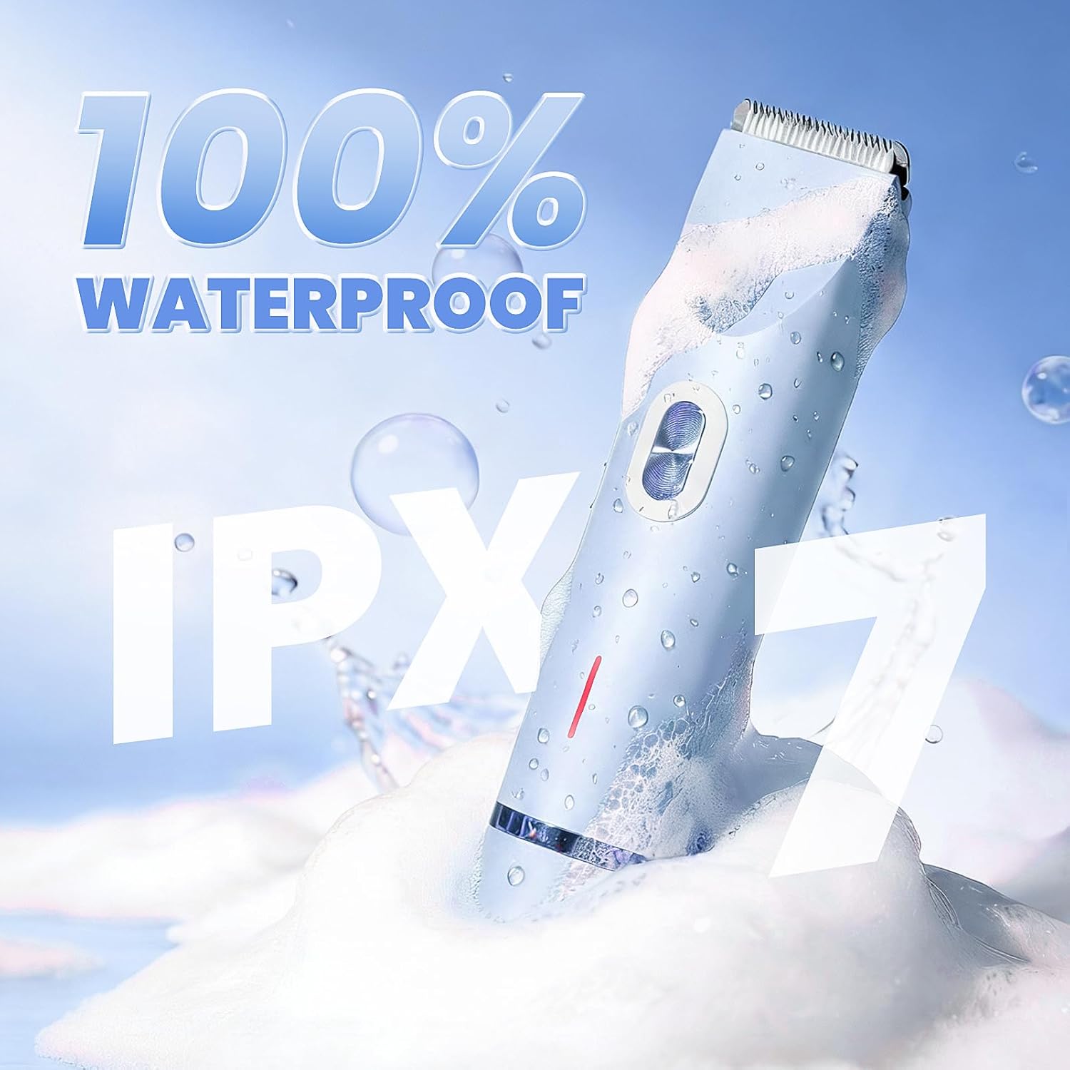 Thumbnail 3 de Brigin Damen-Rasierer 2-in-1 mit Doppelkopf, USB‑C-Laden und wasserdichtem Trimmerkopf (blau)