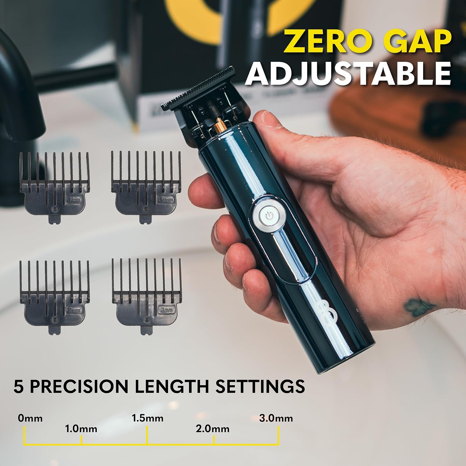Detalle 1 de Professional T-Blade Beard Trimmer 7,200 RPM 🧔