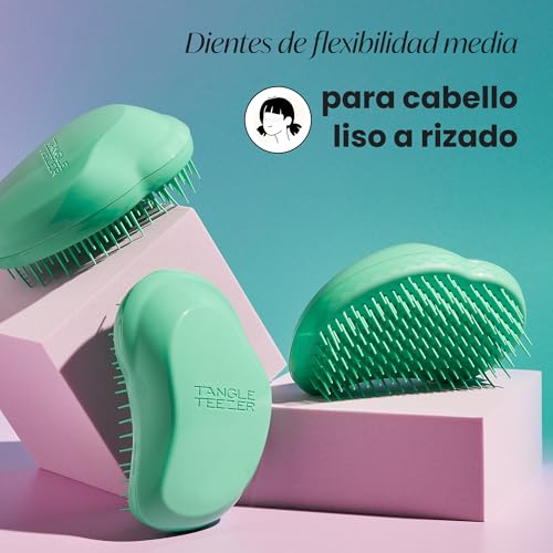 Detalle de Tangle Teezer Mini Original — cepillo desenredante verde Paraíso