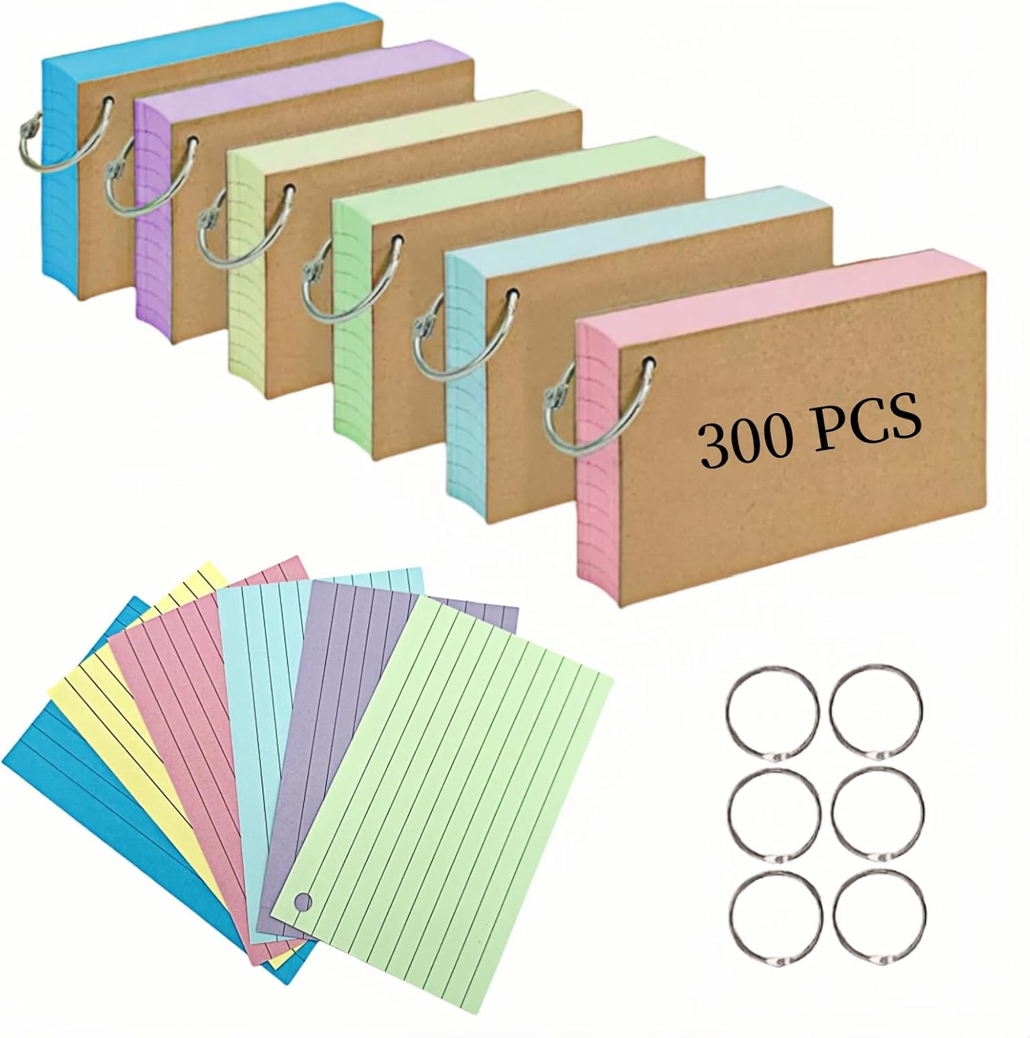 ojussa Flash Cards 300 PCS 3x5 inch