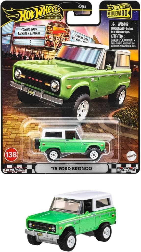 Hot Wheels 1975 Veicolo da collezione Ford Bronco – scala 1:64