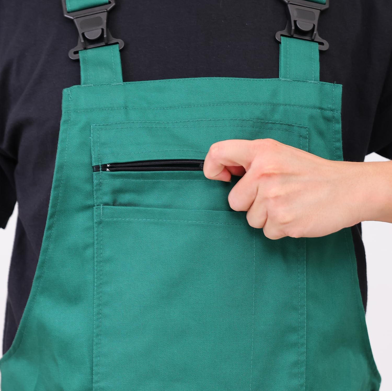 Detalle de WORK IDEA Work overalls werkbroek voor heren met ritszak en verstelbare pasvorm