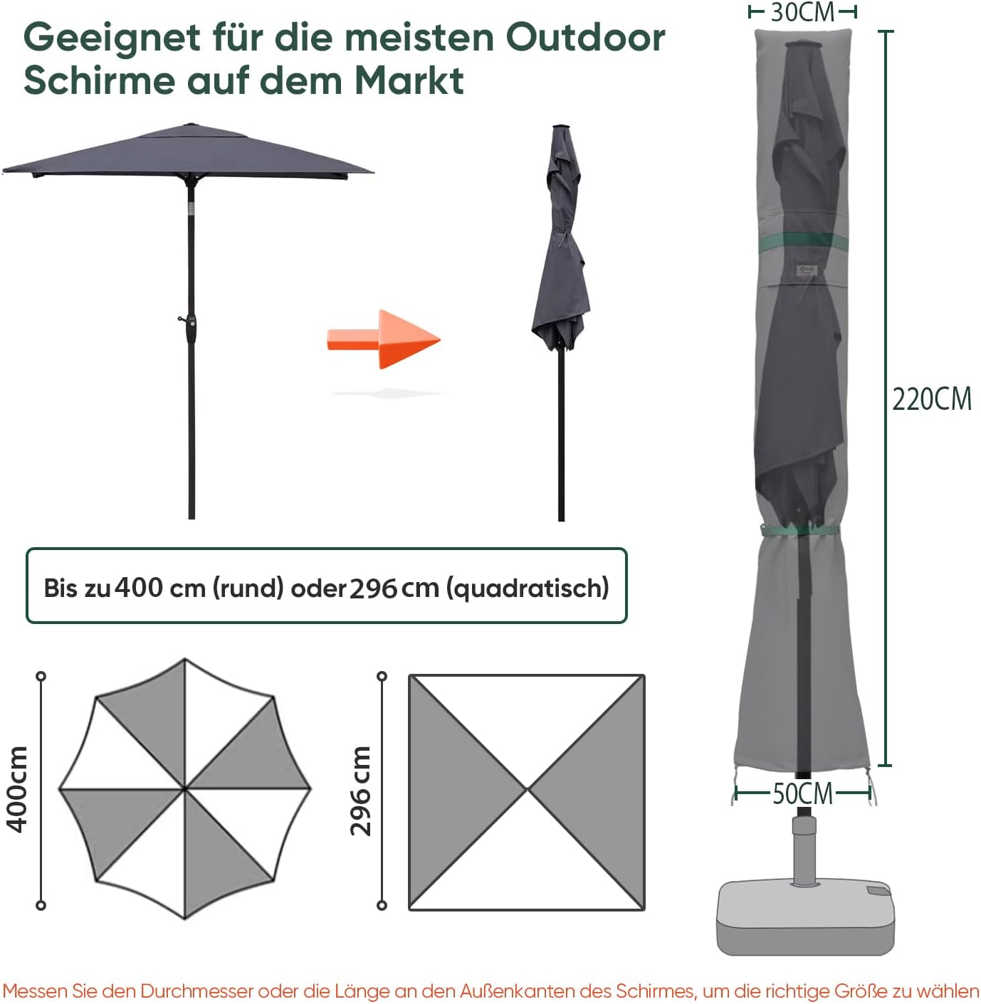 Thumbnail 1 de Sekey Funda para Sombrilla Ø300-400 cm ☔️ Impermeable y Protegida