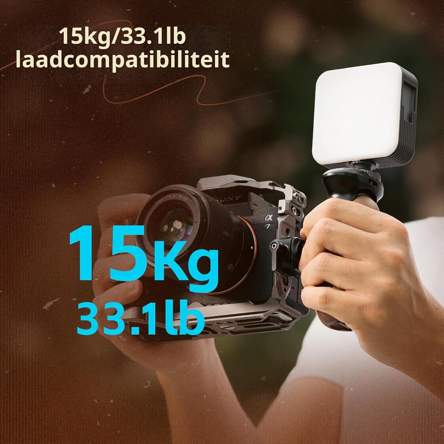 Thumbnail 5 de SMALLRIG 5239 houten zijhandgreep met NATO-klem, 27 mm verstelbaar