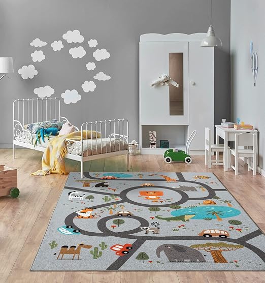 Detalle de the carpet Happy Life - Alfombra Infantil Lavable con Diseño 🐾