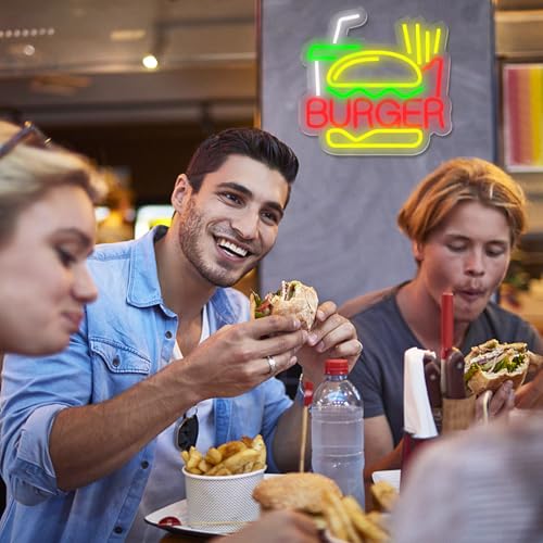 Thumbnail 5 de Panneau Néon Burger UExnkj-Y — 32 × 31 cm, LED SIlicone, ambiance snack avec frites et cola
