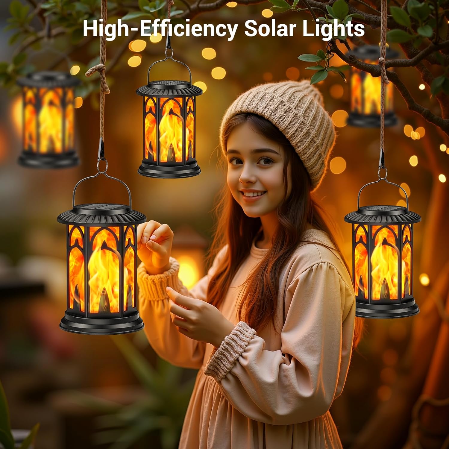 Detalle 2 de GEARLITE solar lanterns for garden 2 pack