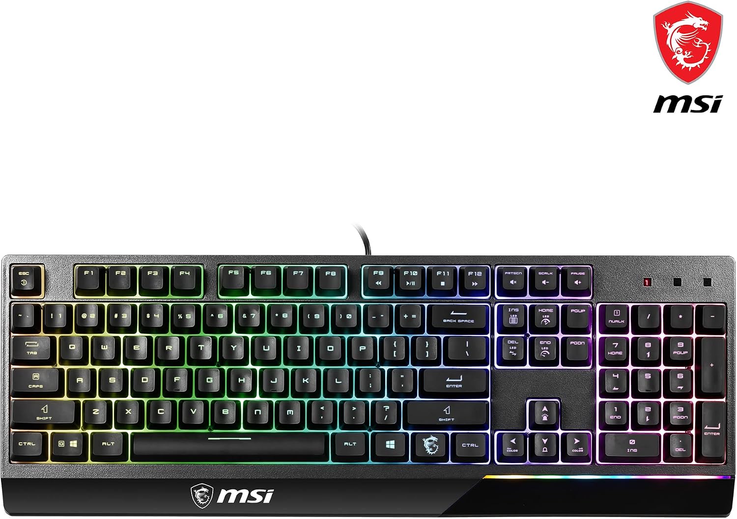 Thumbnail 1 de MSI Vigor GK30 Gaming Keyboard (UK layout) with RGB Mystic Light
