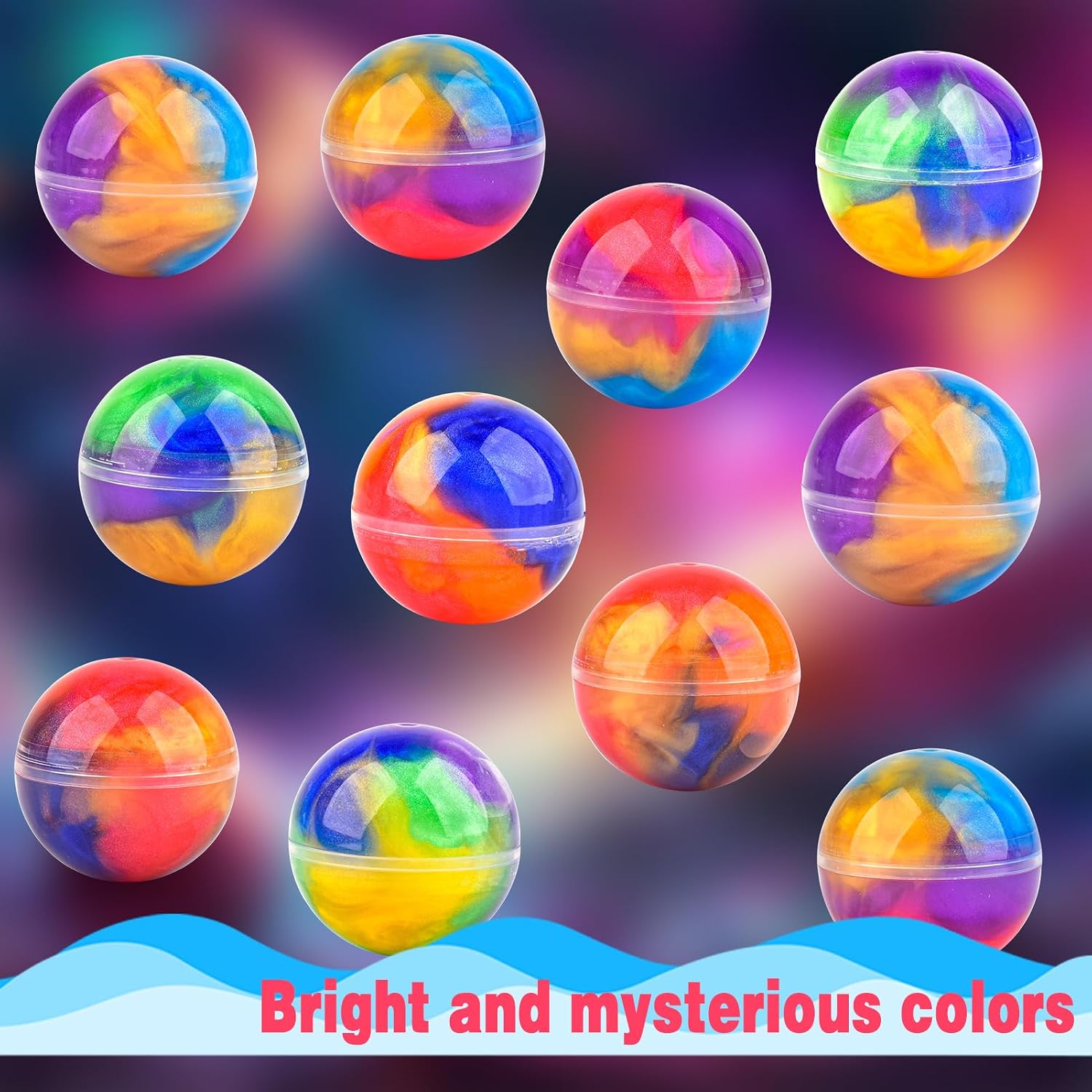 Detalle 2 de Rowecvce Galaxy Slime Balls 36-pack for kids