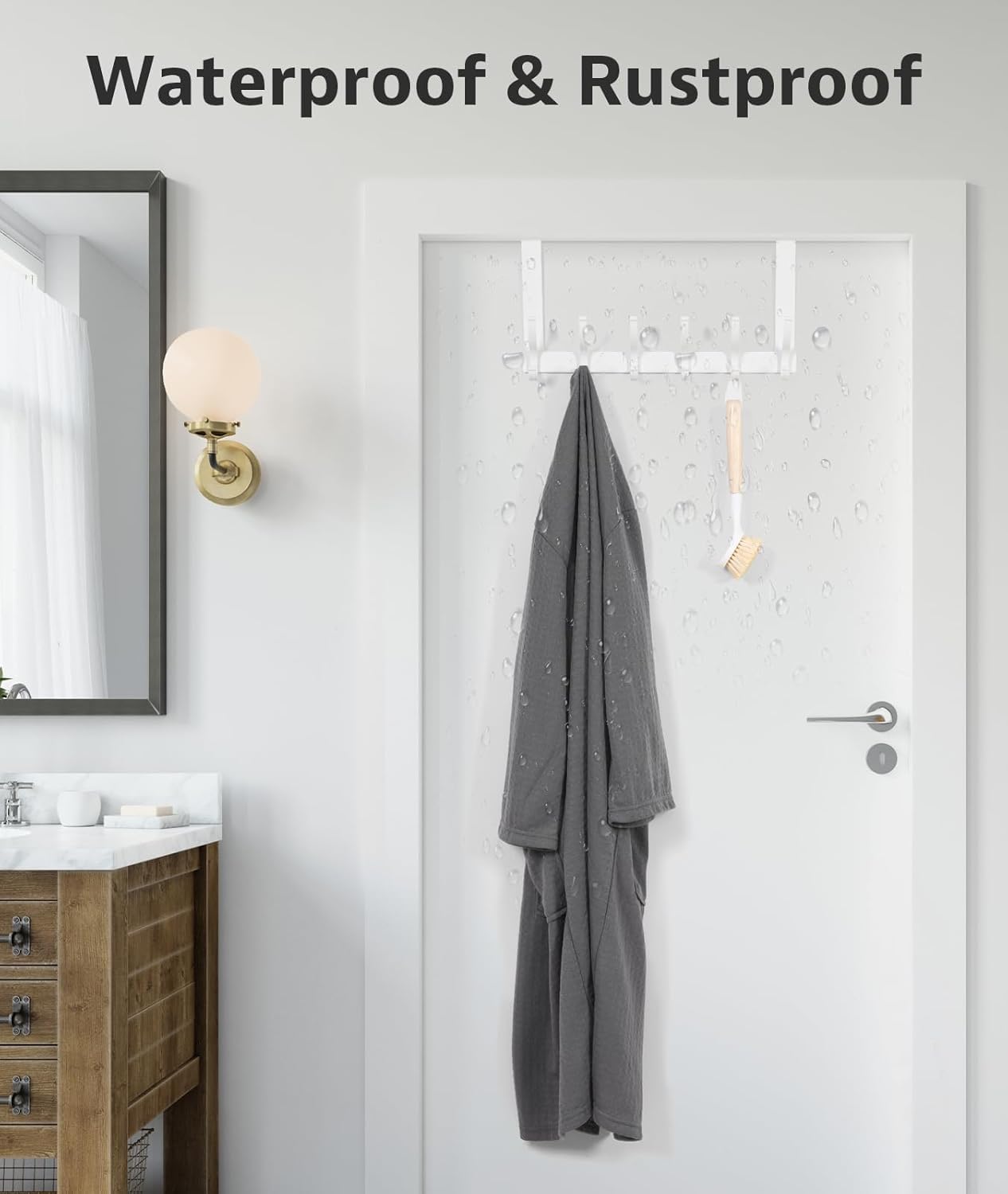 Thumbnail 6 de Optish Over The Door Hooks – 2 Pack White Door Hanger Hooks for Coats, Towels and Hats