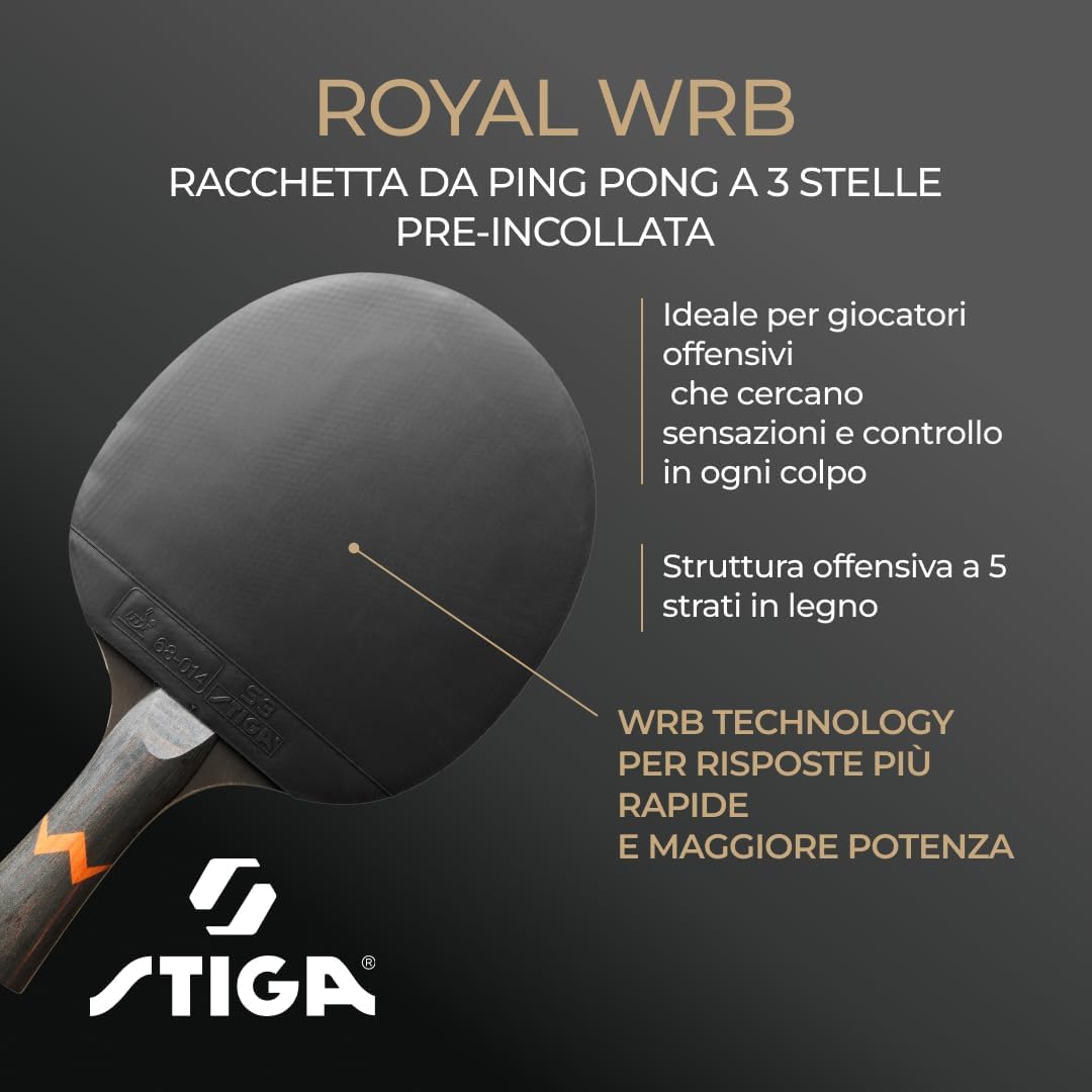 Thumbnail 1 de Stiga 3 Stelle Royal: Racchetta da Ping Pong WRB per Attacco