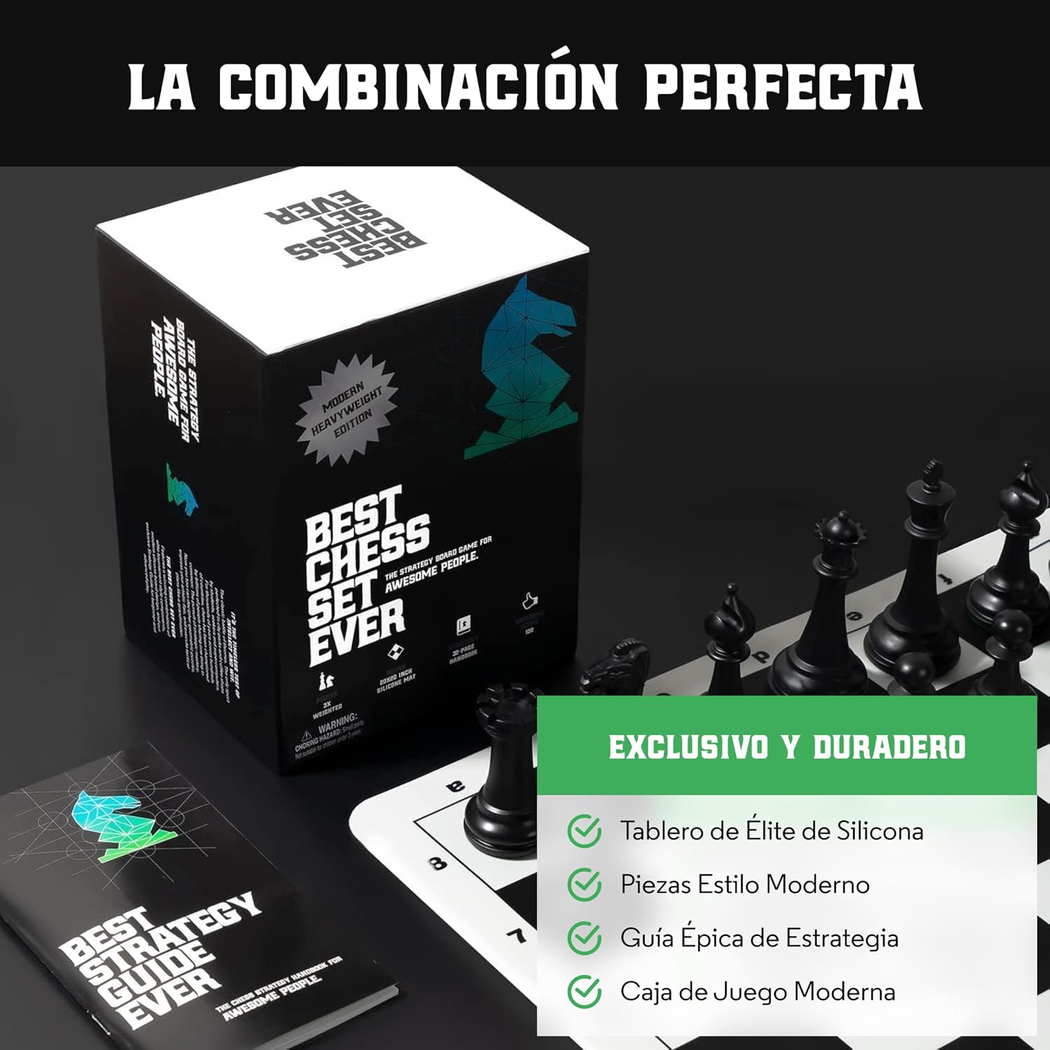 Detalle 2 de Chess Geeks Best Chess Set Ever Tournament 50 cm