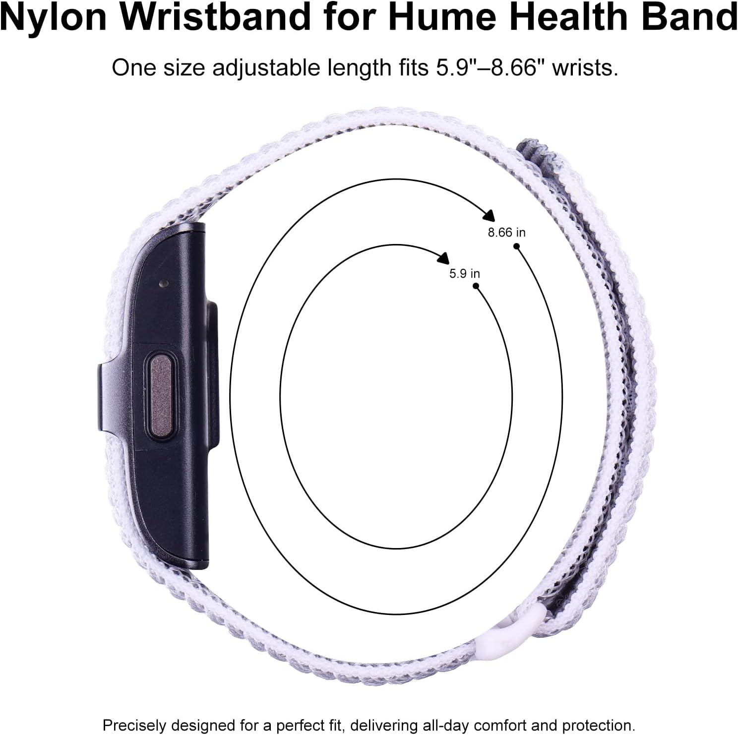 Thumbnail 2 de Polyjoy Replacement Strap for Hume Health Band – Nylon Loop, Breathable & Adjustable