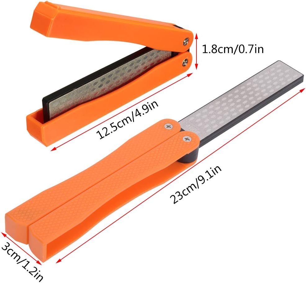 Detalle 2 de TOPINCN Double-Sided Foldable Pocket Sharpener for Knives and Garden Tools
