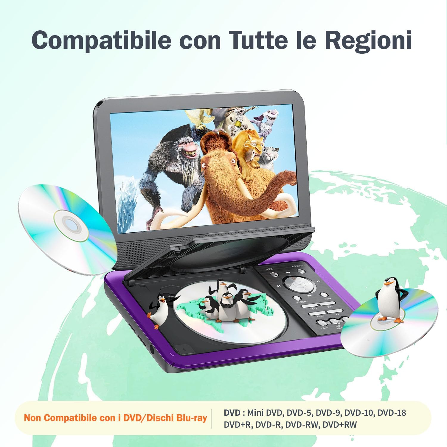 Thumbnail 2 de YOTON 12.5" Portable DVD Player with 10.5" screen 📀