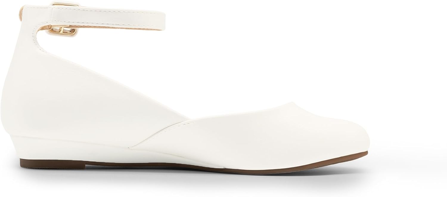 Thumbnail 2 de DREAM PAIRS Women’s Dress Flats Ballet Low Wedge Round Toe Ankle Strap