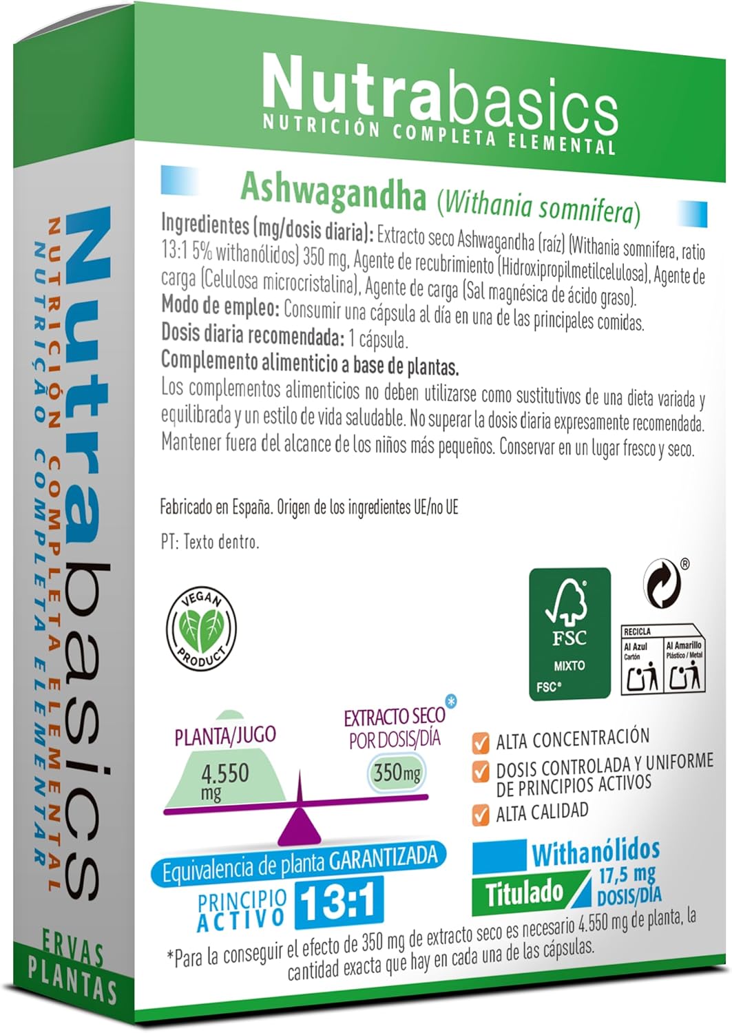 Thumbnail 5 de DRASANVI NUTRABASICS ASHWAGANDHA 350 mg