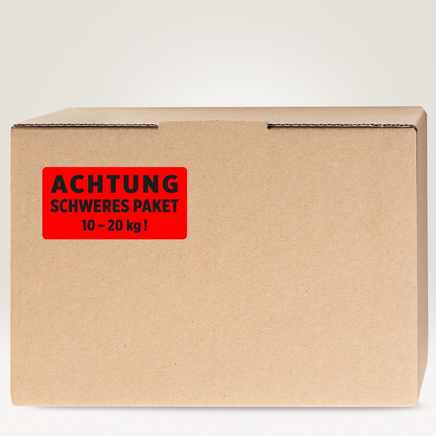 Detalle de AVERY Zweckform Art. 7254 Warnetiketten „Achtung! Schweres Paket“ neonrot (10–20 kg) auf Rolle