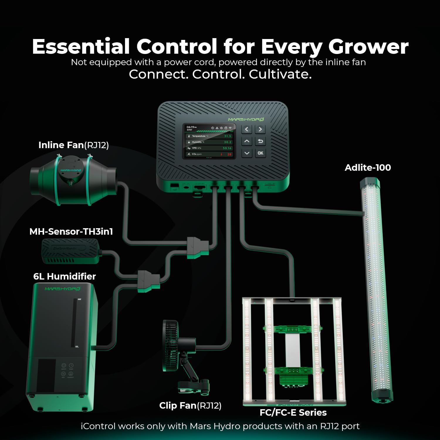 Thumbnail 1 de MARS HYDRO Smart Growzelt Komplettset mit TS1000 Grow-Lampe, 80x80x160 cm und WiFi-Controller43