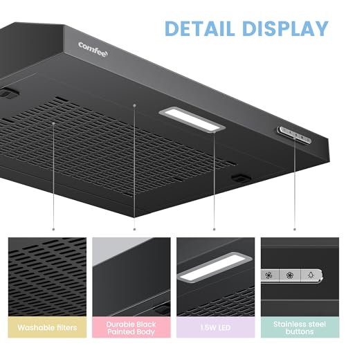 Detalle 2 de COMFEE' Visor Cooker Hood, 60cm Under-Cabinet Extractor Fan