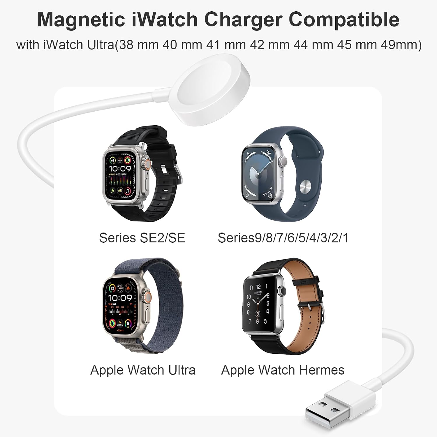 Thumbnail 3 de Magnetic Apple Watch Fast Charger 3.3ft