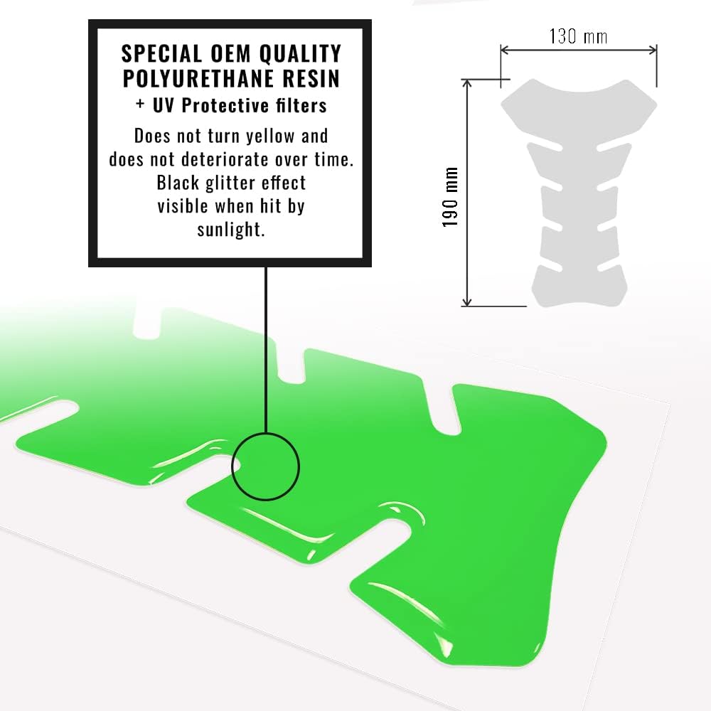 Thumbnail 1 de Quattroerre 3D Tank Protection for Kawasaki Motorcycle, Green Kawa