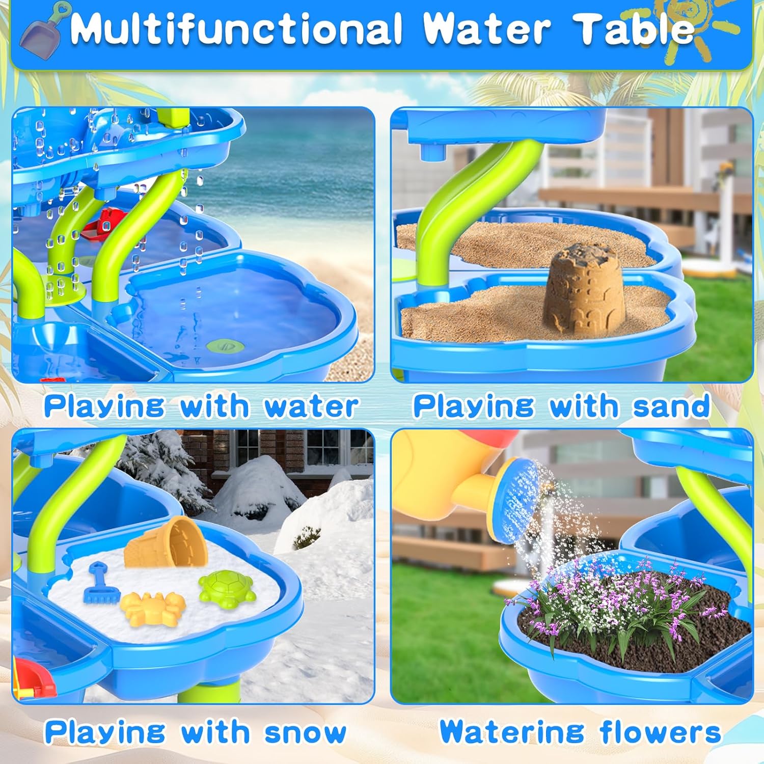 Detalle de Doloowee Water Table for Children – Sand and Water Play Table for Toddlers (Outdoor Garden Toy)
